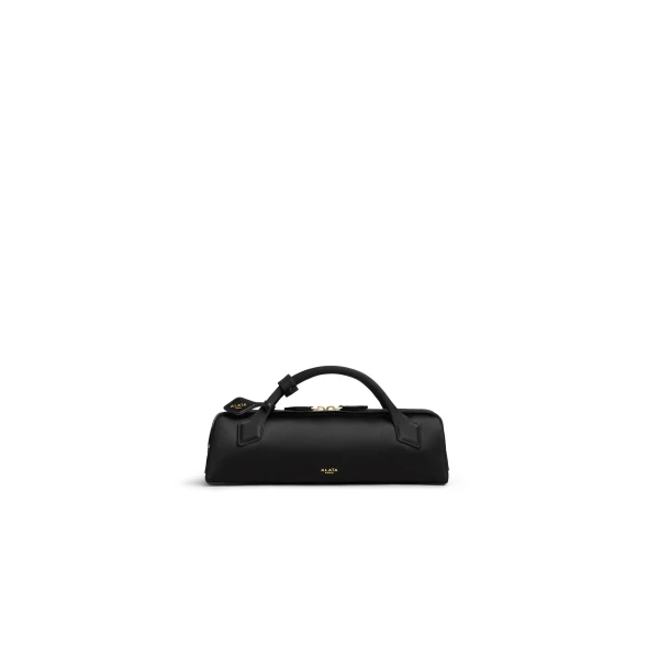 Alaia Le Teckel Clutch in Satin, Black | Clutch Bags | Luxury Shoes 