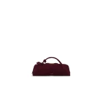 Alaia Le Teckel Clutch in Suede, Garnet Red | Clutch Bags | Luxury Shoes 