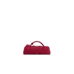 Alaia Le Teckel Clutch in Suede, Raspberry | Clutch Bags | Luxury Shoes 
