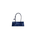 Alaia Le Teckel Flap Medium Bag in Haircalf, Blue | Shoulder & Crossbody Bags | Luxury Shoes 