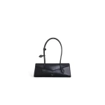 Alaia Le Teckel Flap Medium Bag in Shiny Goatskin, Black | Shoulder & Crossbody Bags | Luxury Shoes 