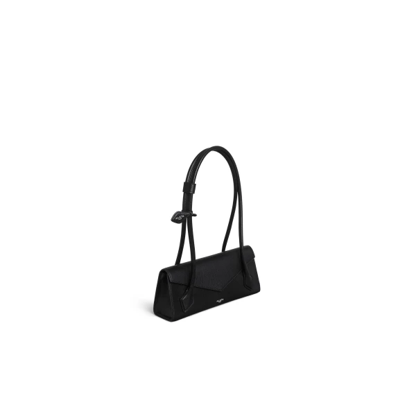 Alaia Le Teckel Flap Small Bag in Shiny Goatskin, Black | Shoulder & Crossbody Bags | Luxury Shoes 
