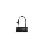 Alaia Le Teckel Flap Small Bag in Shiny Goatskin, Black | Shoulder & Crossbody Bags | Luxury Shoes 