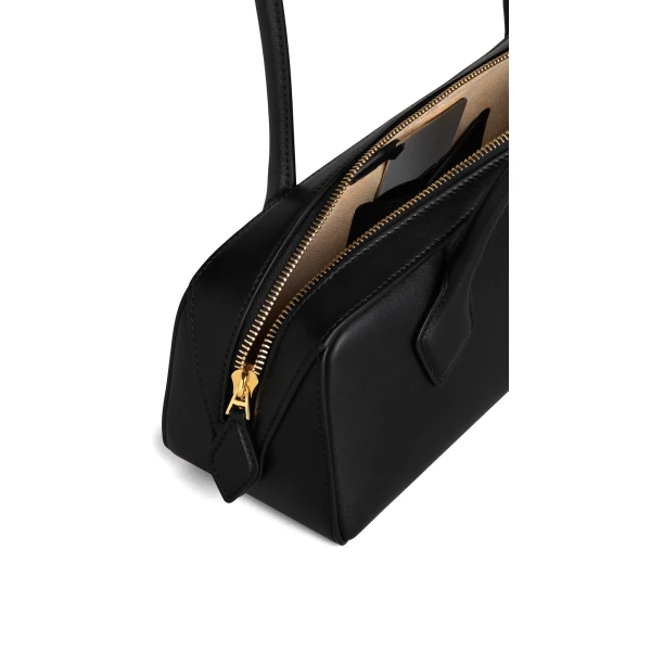 Alaia Le Teckel Medium Bag in Calfskin, Black | Shoulder & Crossbody Bags | Luxury Shoes 