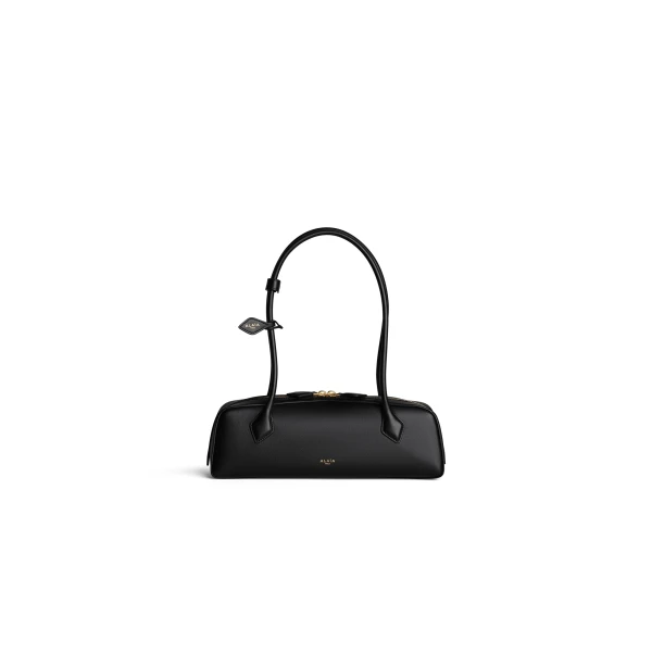 Alaia Le Teckel Medium Bag in Calfskin, Black | Shoulder & Crossbody Bags | Luxury Shoes 