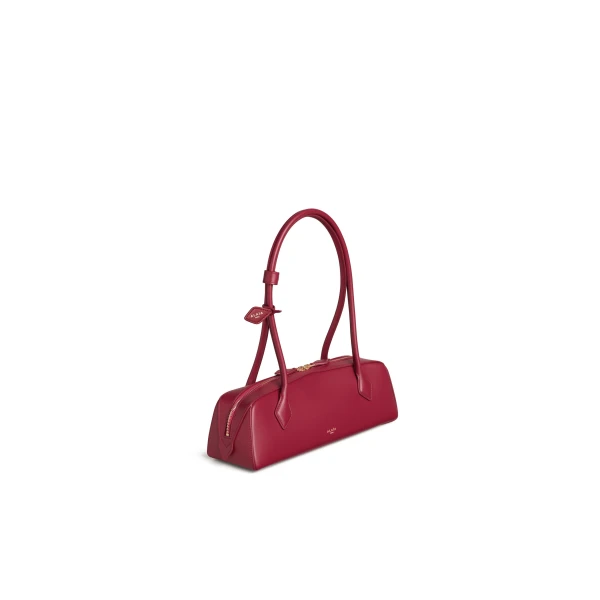 Alaia Le Teckel Medium Bag in Calfskin, Carmine | Shoulder & Crossbody Bags | Luxury Shoes 