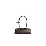 Alaia Le Teckel Medium Bag in Calfskin, Dark Brown | Shoulder & Crossbody Bags | Luxury Shoes 