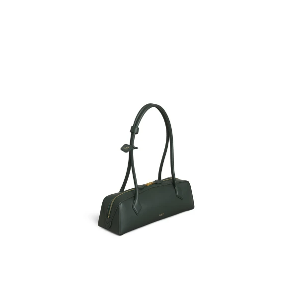 Alaia Le Teckel Medium Bag in Calfskin, Lichen | Shoulder & Crossbody Bags | Luxury Shoes 