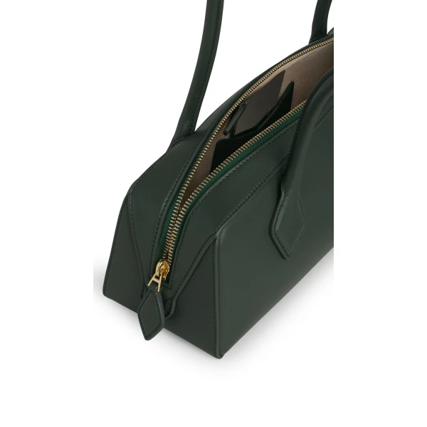 Alaia Le Teckel Medium Bag in Calfskin, Lichen | Shoulder & Crossbody Bags | Luxury Shoes 
