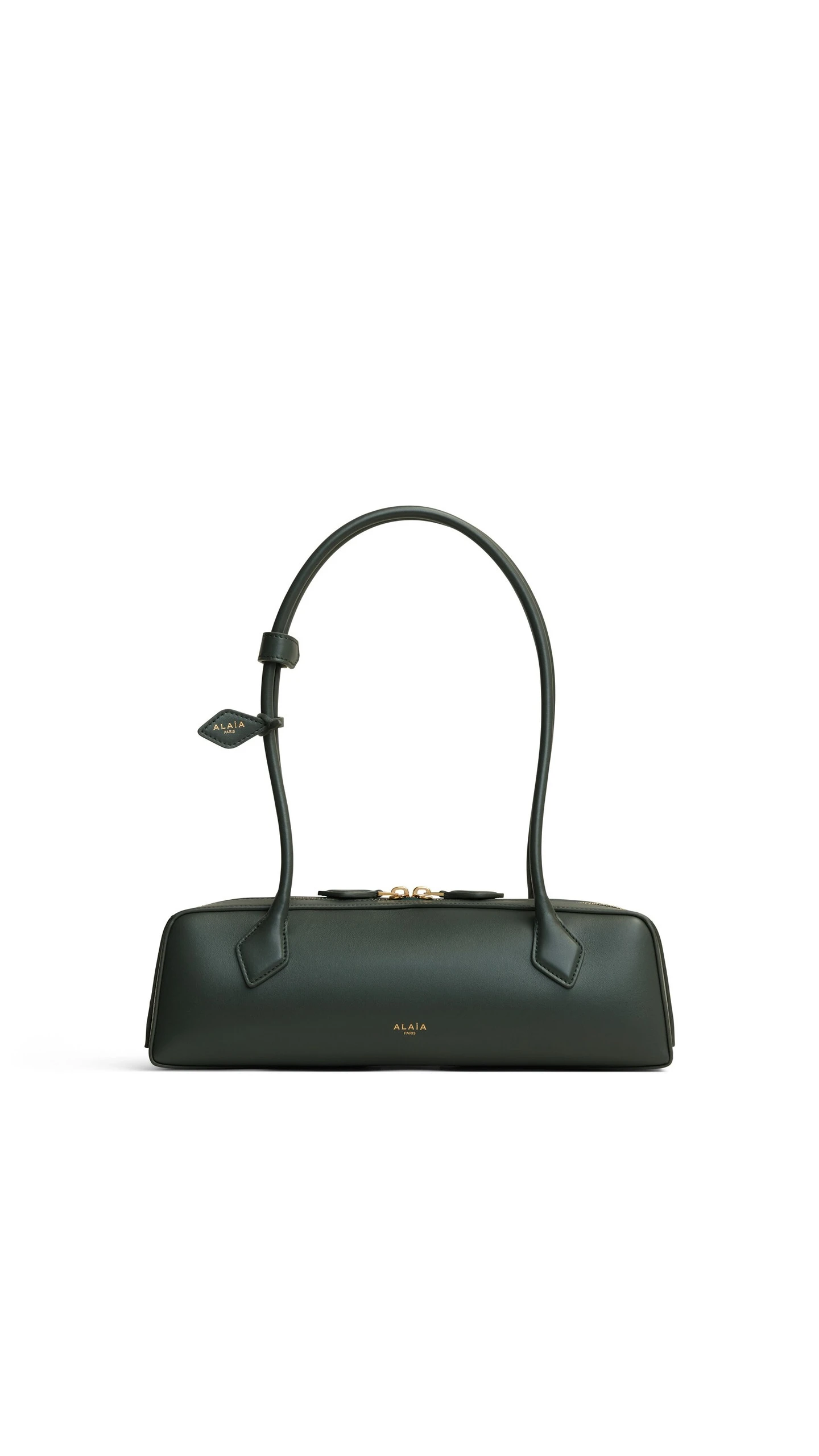 Alaia Le Teckel Medium Bag in Calfskin, Lichen Alaia Le Teckel Medium Bag in Calfskin, Lichen | Shoulder & Crossbody Bags | Luxury Shoes