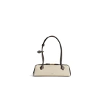 Alaia Le Teckel Medium Bag in Canvas, Natural | Shoulder & Crossbody Bags | Luxury Shoes 