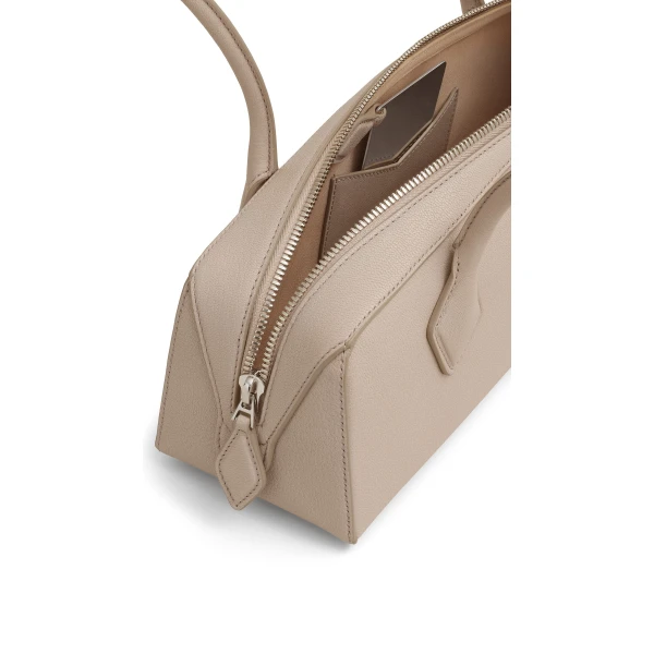 Alaia Le Teckel Medium Bag in Goatskin, Grey | Shoulder & Crossbody Bags | Luxury Shoes 