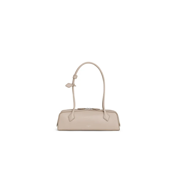 Alaia Le Teckel Medium Bag in Goatskin, Grey | Shoulder & Crossbody Bags | Luxury Shoes 