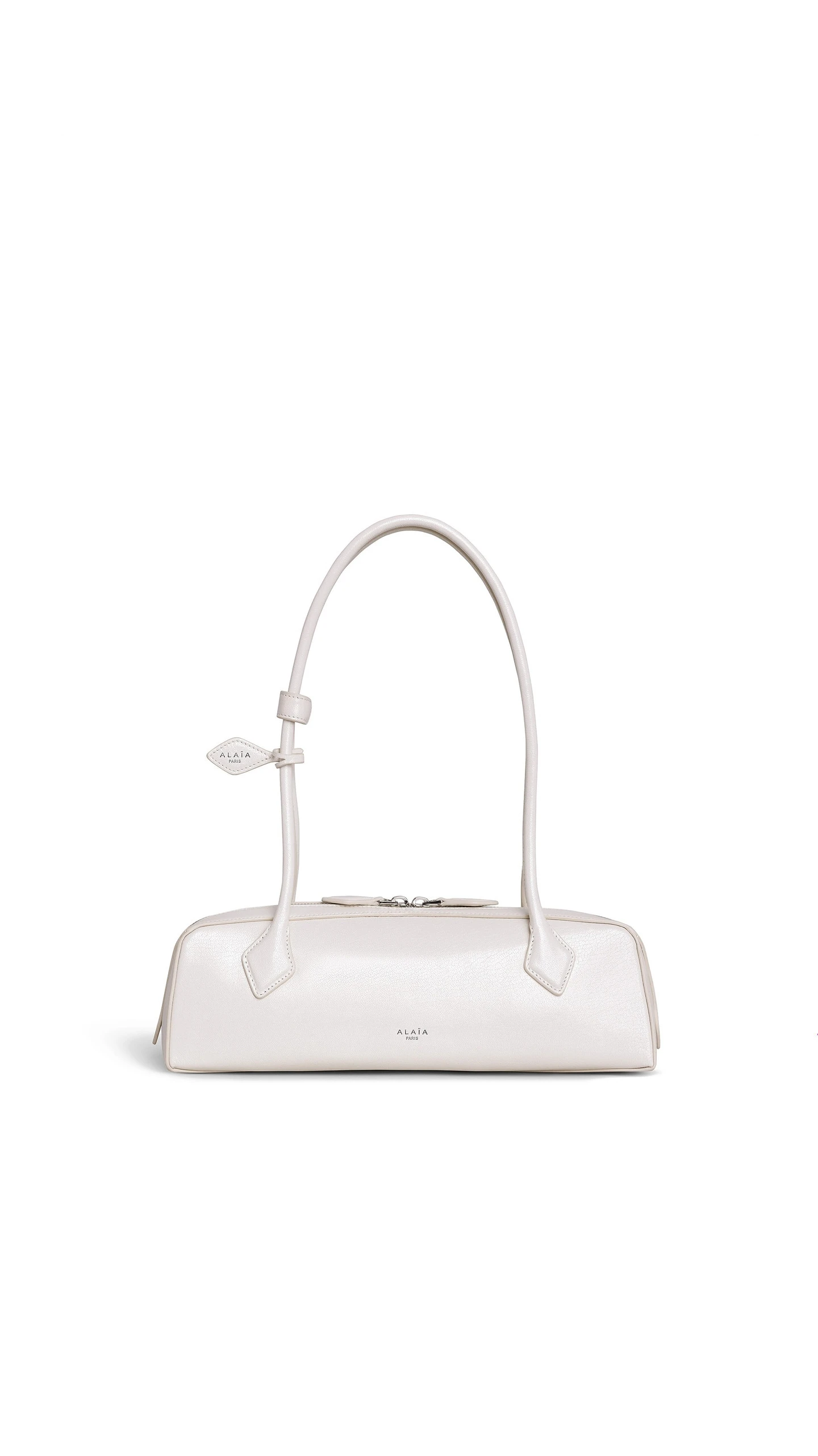Alaia Le Teckel Medium Bag in Goatskin, Ivory Alaia Le Teckel Medium Bag in Goatskin, Ivory | Shoulder & Crossbody Bags | Luxury Shoes