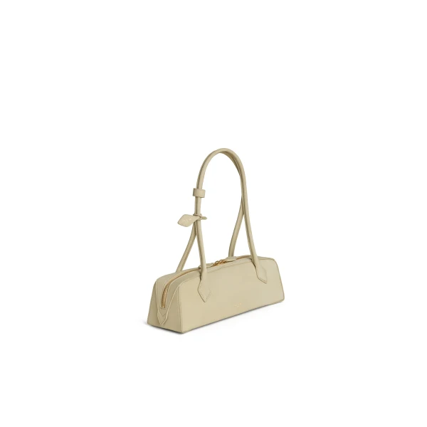 Alaia Le Teckel Medium Bag in Nubuck, Almond Green | Shoulder & Crossbody Bags | Luxury Shoes 
