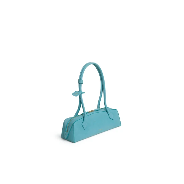 Alaia Le Teckel Medium Bag in Nubuck, Apatite | Shoulder & Crossbody Bags | Luxury Shoes 