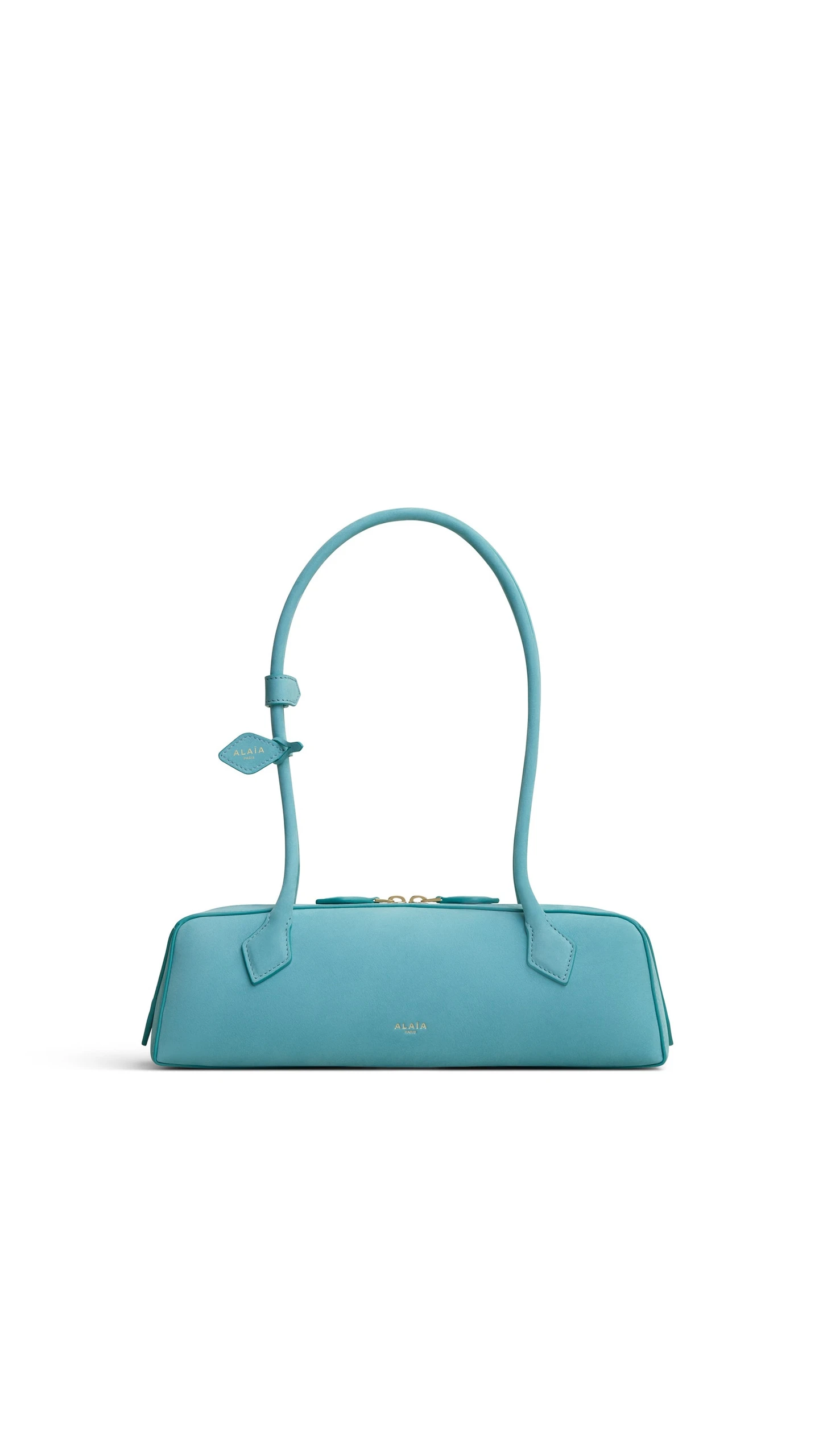 Alaia Le Teckel Medium Bag in Nubuck, Apatite Alaia Le Teckel Medium Bag in Nubuck, Apatite | Shoulder & Crossbody Bags | Luxury Shoes