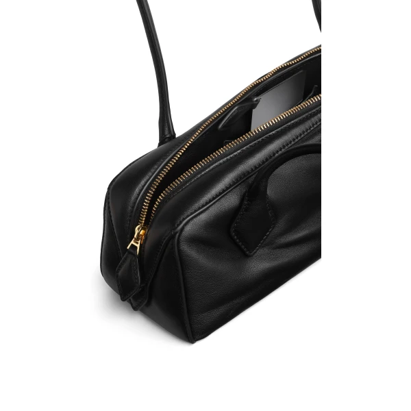 Alaia Le Teckel Medium Bag in Padded Leather, Black | Shoulder & Crossbody Bags | Luxury Shoes 