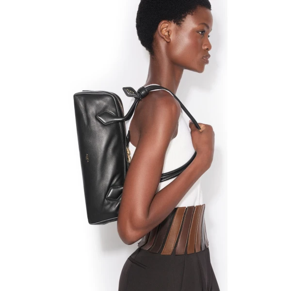 Alaia Le Teckel Medium Bag in Padded Leather, Black | Shoulder & Crossbody Bags | Luxury Shoes 