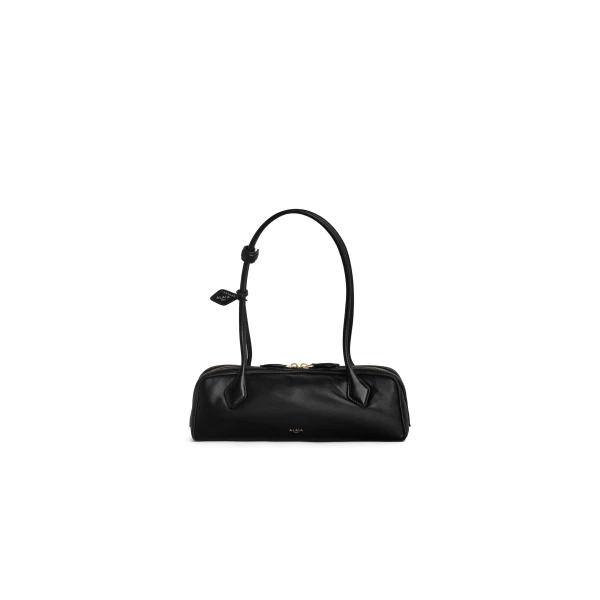 Le Teckel Medium Bag in Padded Leather, Black