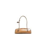 Alaia Le Teckel Medium Bag in Polyurethane and Ayers Leather, Honey | Shoulder & Crossbody Bags | Luxury Shoes 