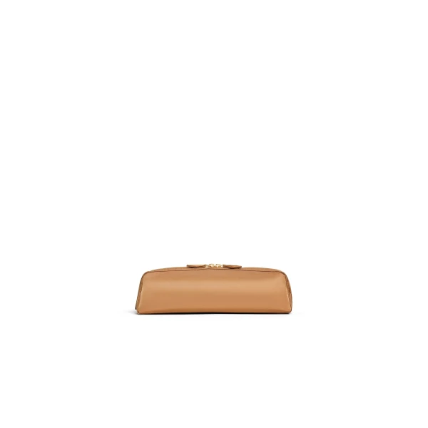 Alaia Le Teckel Medium Bag in Polyurethane and Ayers Leather, Honey | Shoulder & Crossbody Bags | Luxury Shoes 