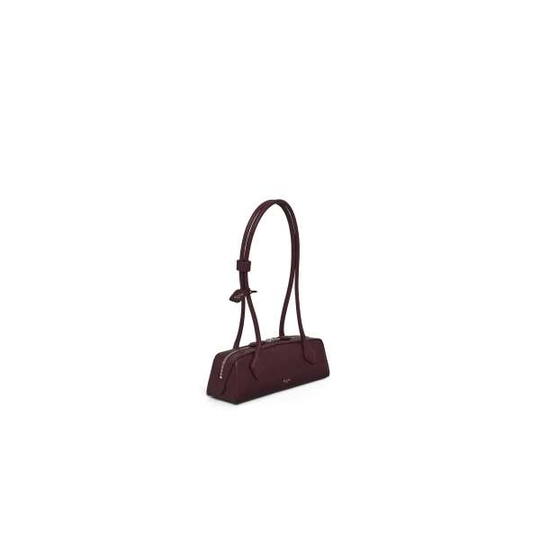 Alaia Le Teckel Small Bag in Leather, Garnet Red | Shoulder & Crossbody Bags | Luxury Shoes 