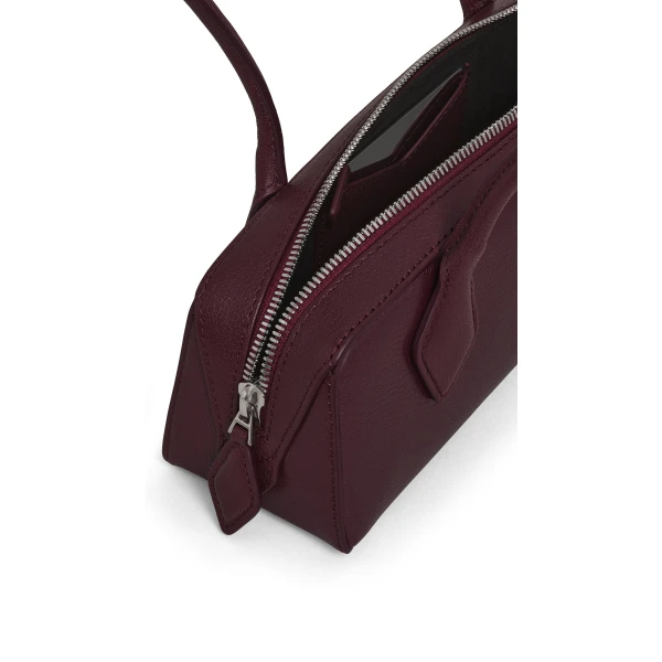 Alaia Le Teckel Small Bag in Leather, Garnet Red | Shoulder & Crossbody Bags | Luxury Shoes 