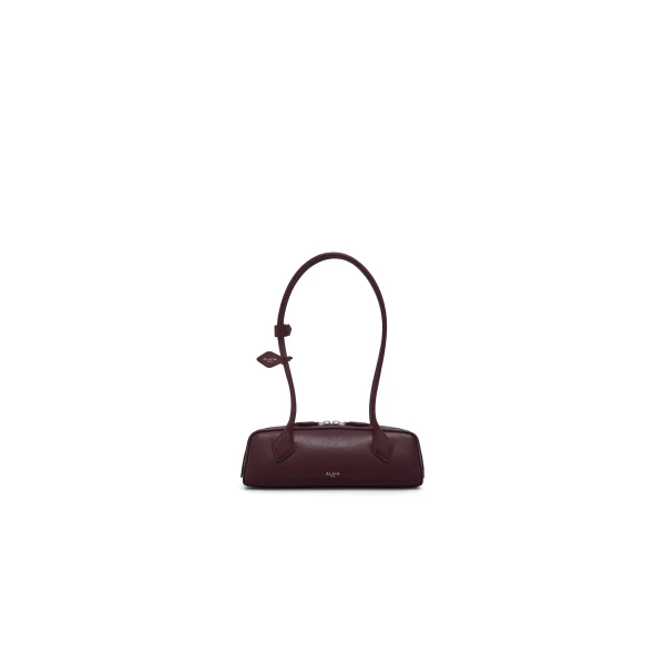 Alaia Le Teckel Small Bag in Leather, Garnet Red | Shoulder & Crossbody Bags | Luxury Shoes 