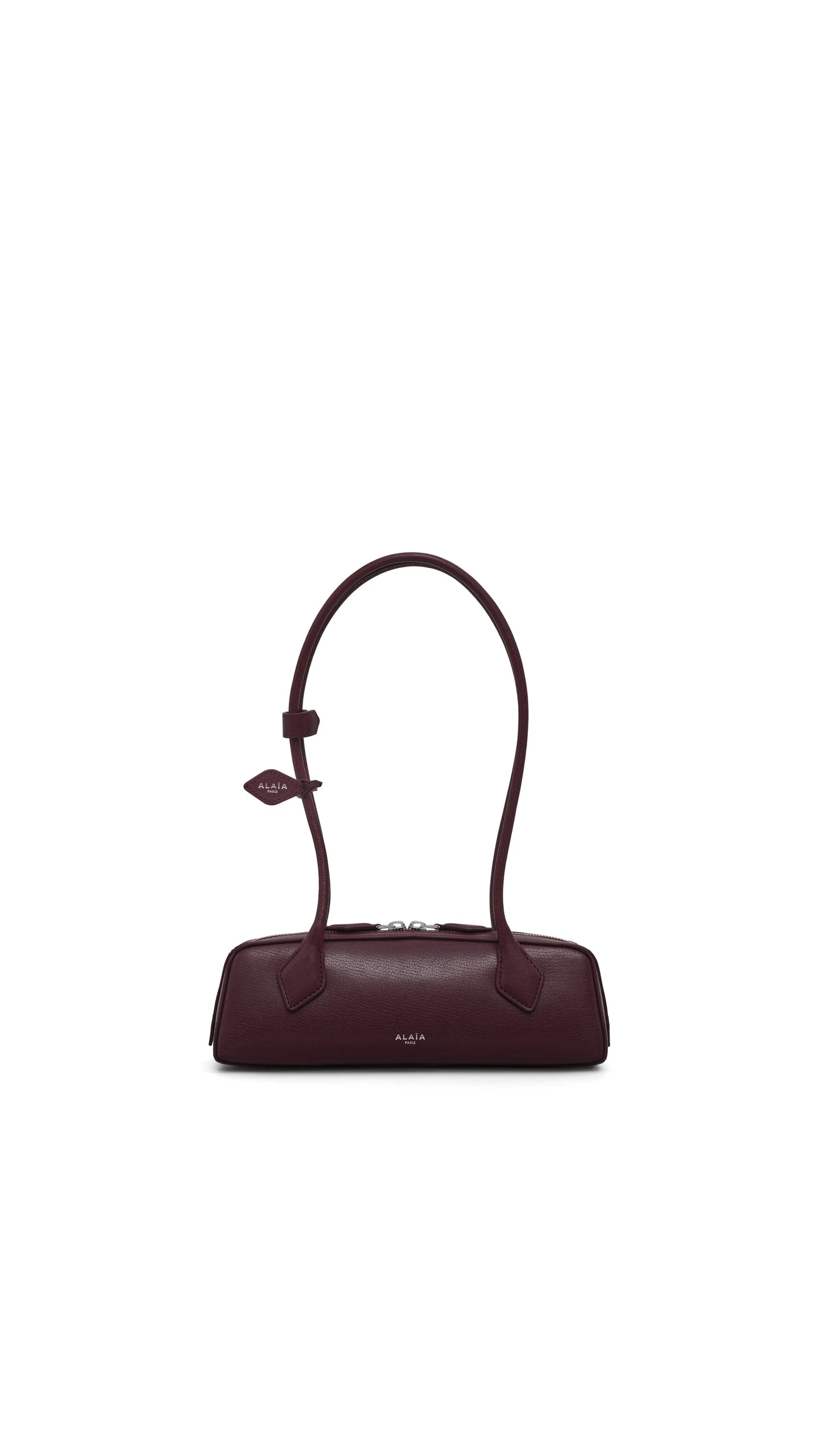 Alaia Le Teckel Small Bag in Leather, Garnet Red Alaia Le Teckel Small Bag in Leather, Garnet Red | Shoulder & Crossbody Bags | Luxury Shoes