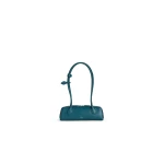 Alaia Le Teckel Small Bag in Leather, Green Grey | Shoulder & Crossbody Bags | Luxury Shoes 