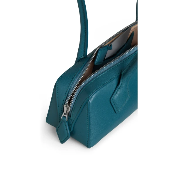Alaia Le Teckel Small Bag in Leather, Green Grey | Shoulder & Crossbody Bags | Luxury Shoes 