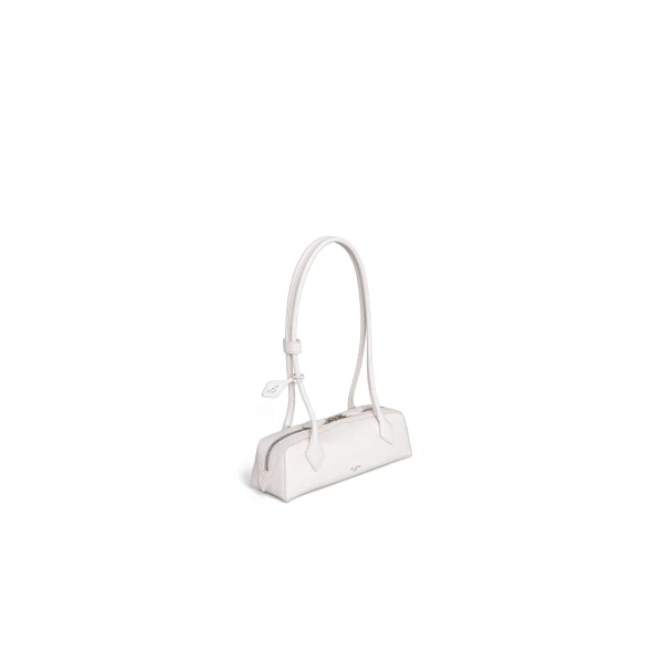 Alaia Le Teckel Small Bag in Leather, Ivory | Shoulder & Crossbody Bags | Luxury Shoes 