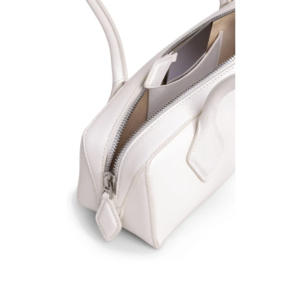 Alaia Le Teckel Small Bag in Leather, Ivory | Shoulder & Crossbody Bags | Luxury Shoes 