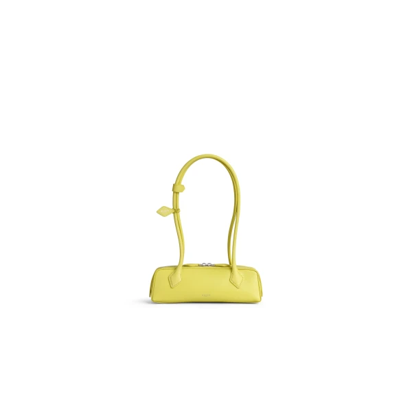 Alaia Le Teckel Small Bag in Leather, Lemon Yellow | Shoulder & Crossbody Bags | Luxury Shoes 