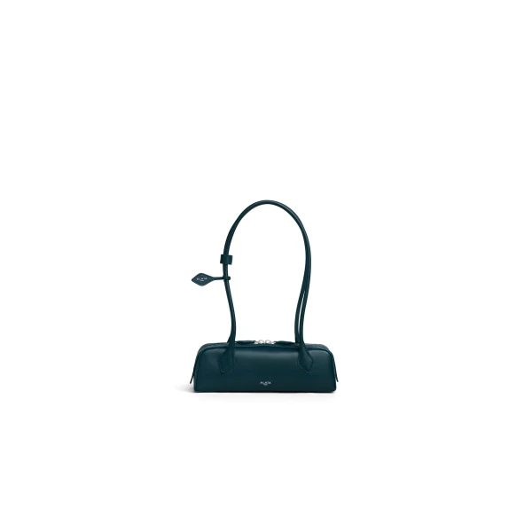 Le Teckel Small Bag in Leather, Peacock Blue