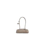 Alaia Le Teckel Small Bag in Nubuck, Mist | Shoulder & Crossbody Bags | Luxury Shoes 