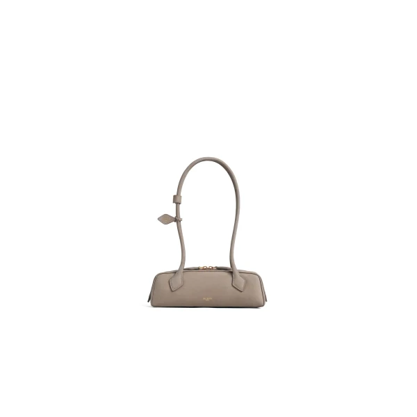 Alaia Le Teckel Small Bag in Nubuck, Mist | Shoulder & Crossbody Bags | Luxury Shoes 