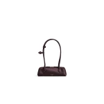 Alaia Le Teckel Small Bag in Satin, Dark Brown | Shoulder & Crossbody Bags | Luxury Shoes 