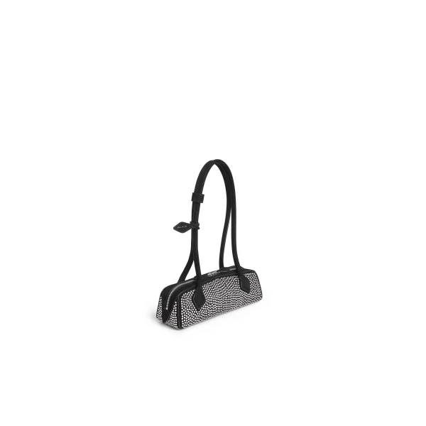 Alaia Le Teckel Small Bag in Suede & Studs, Black | Shoulder & Crossbody Bags | Luxury Shoes 