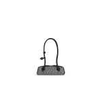 Alaia Le Teckel Small Bag in Suede & Studs, Black | Shoulder & Crossbody Bags | Luxury Shoes 