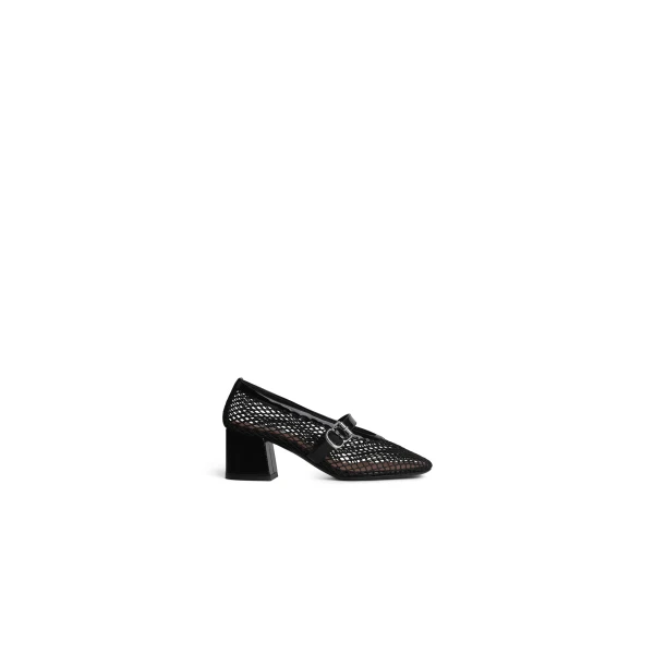Mary Janes 55 in Fishnet, Black