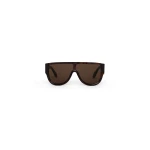 Alaia Mask Sunglasses in Dark Havana | Sunglasses | Luxury Shoes 