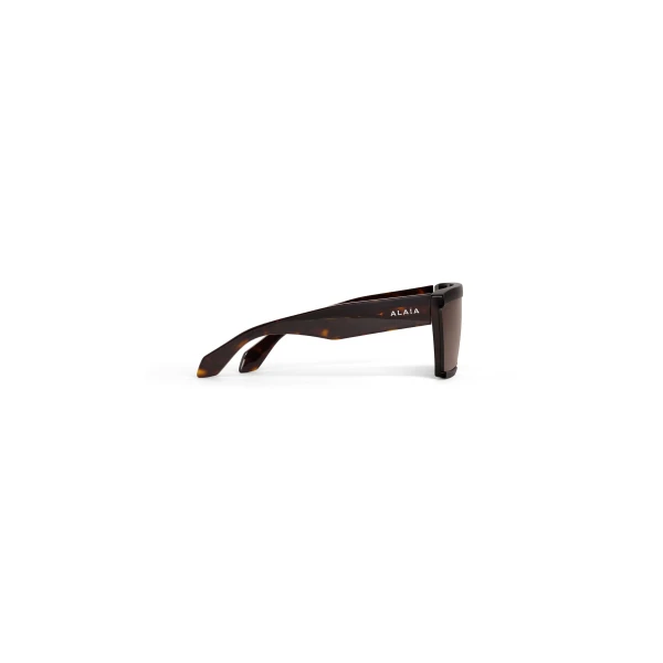 Alaia Mask Sunglasses in Havana and Brown | Sunglasses | Luxury Shoes 