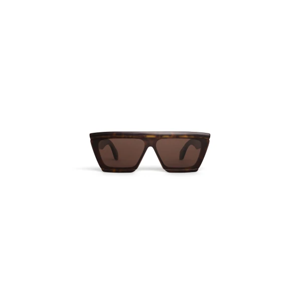 Alaia Mask Sunglasses in Havana and Brown | Sunglasses | Luxury Shoes 