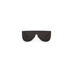 Alaia Mask Sunglasses in Metal, Black | Sunglasses | Luxury Shoes 