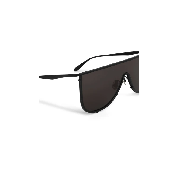 Alaia Mask Sunglasses in Metal, Black | Sunglasses | Luxury Shoes 