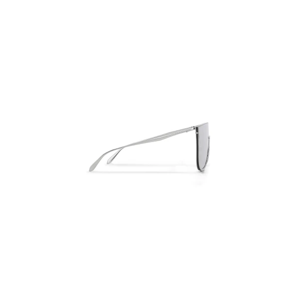 Alaia Mask Sunglasses in Metal, Silver | Sunglasses | Luxury Shoes 