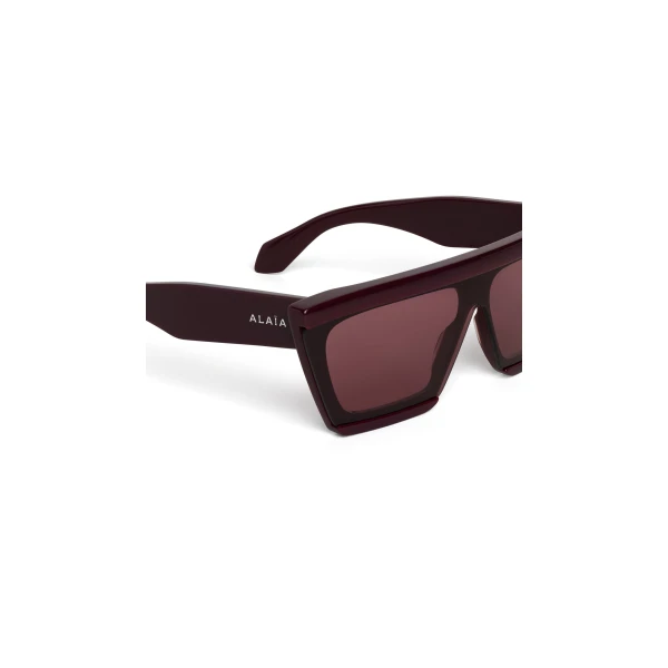Alaia Mask Sunglasses in Red | Sunglasses | Luxury Shoes 