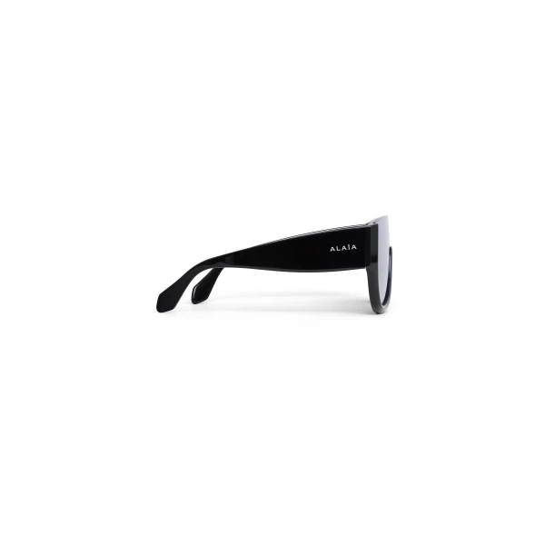Alaia Mask Sunglasses in Silver and Black | Sunglasses | Luxury Shoes 